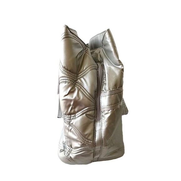 Lug Tempo Tote Metallic Silver Trolley Sleeve Padded Handles Cell Phone Pocket - Picture 7 of 16